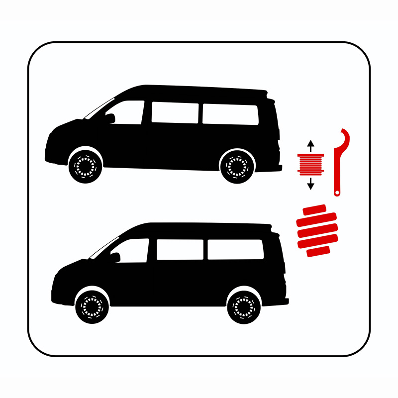 Höherlegungs-Komplettfahrwerk KONI-ADJUST-SENSITIV für VW T5 / T6