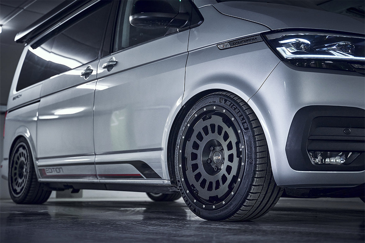 TWIN-MONOTUBE-PROJEKT-AT20 , 9x20 ZOLL IN SEIDENMATT-SCHWARZ