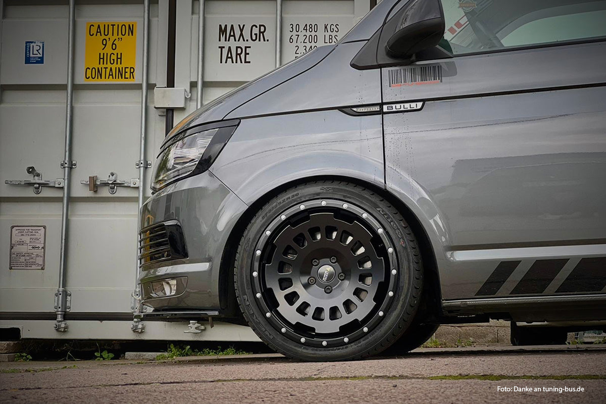 TWIN-MONOTUBE-PROJEKT-AT20 , 9x20 ZOLL IN SEIDENMATT-SCHWARZ